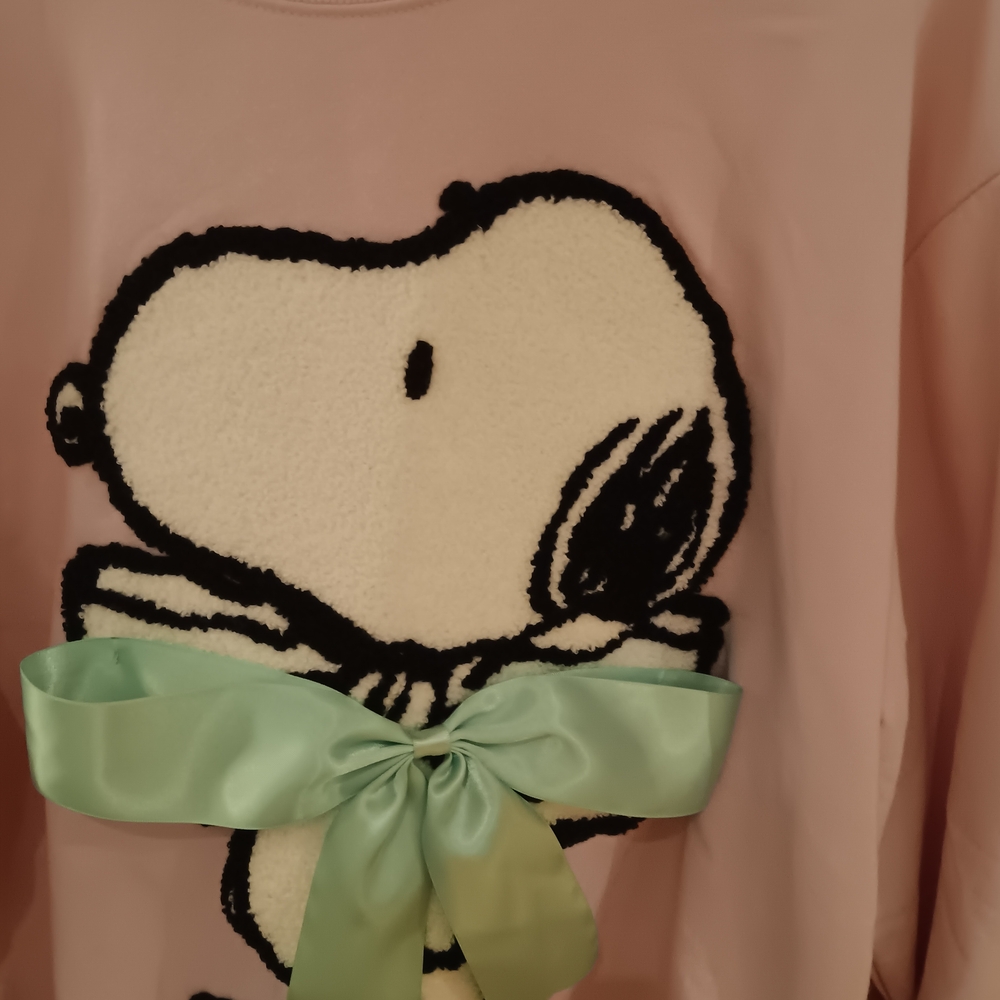 Peanuts Light Pink Crewneck Sweatshirt - Picture 2 of 5